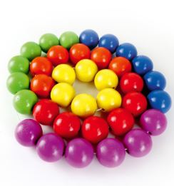 Holzperlen Maxi - 36 Stück