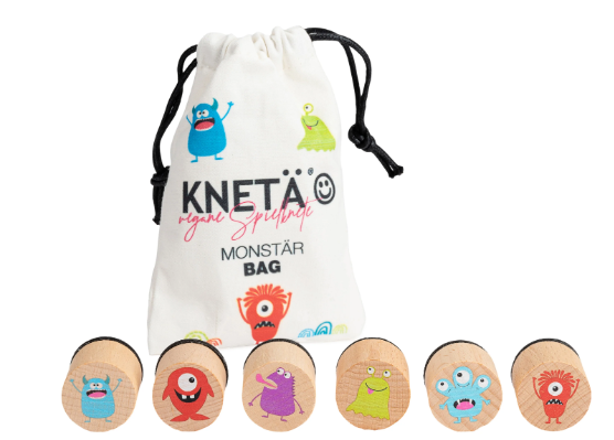 SALES: HOLZSTEMPEL SET *MONSTÄR* KNETÄ