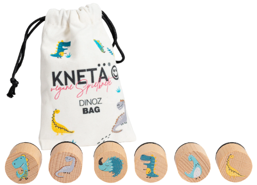SALES: HOLZSTEMPEL SET *DINOZ* KNETÄ