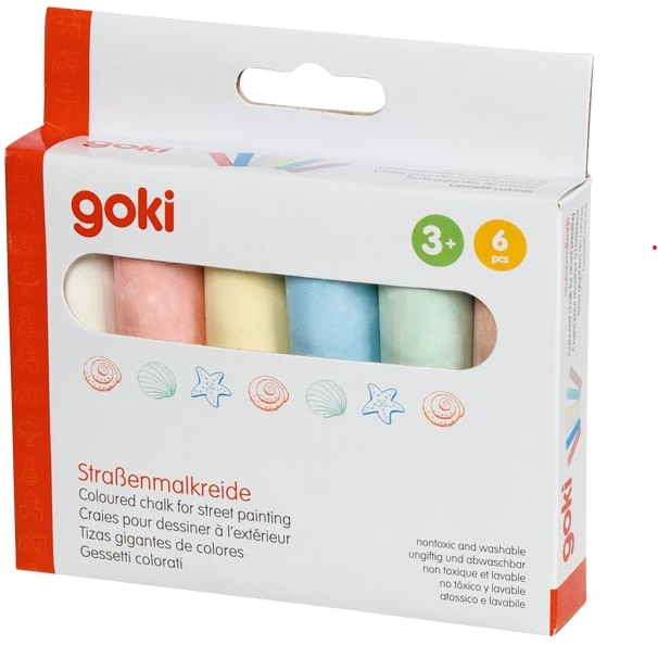Straßenmalkreide, farblich sortiert Goki