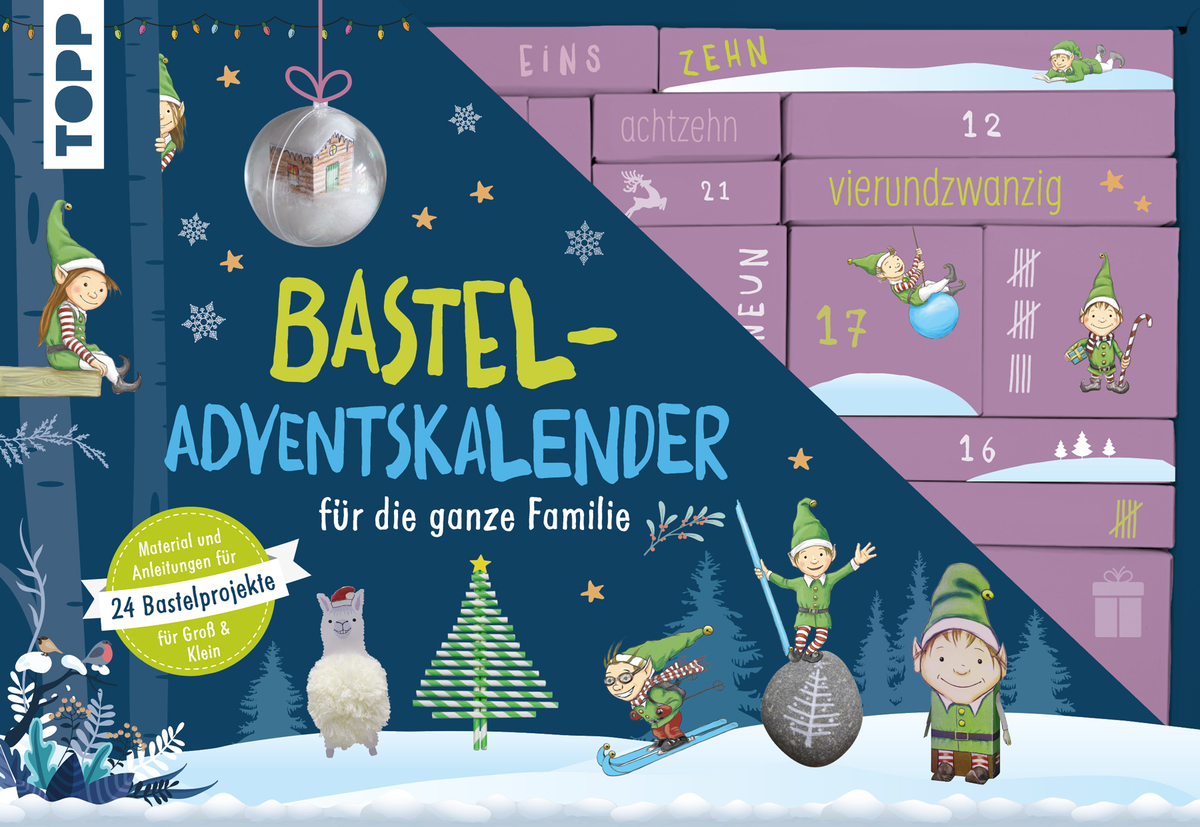Familien-Bastel-Adventskalender - 24 Bastelprojekt Frechverlag