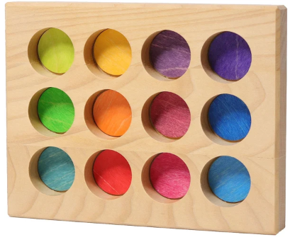 A3&: SortierBrettchen Regenbogen Grimms