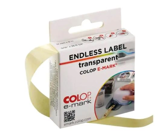COLOP e-mark Endlosetiketten Transparent - 14 mm Colop