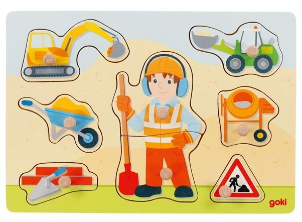 Steckpuzzle Bauarbeiter Goki