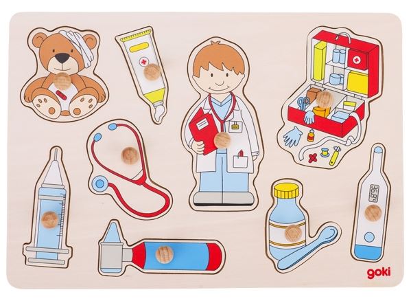 Steckpuzzle Besuch beim Arzt Goki