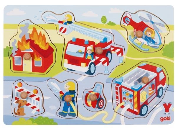 Steckpuzzle Feuerwehreinsatz Goki