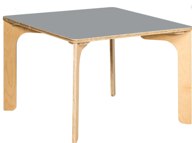 Tisch quadratisch 80x80cm H=46cm Steingrau educo