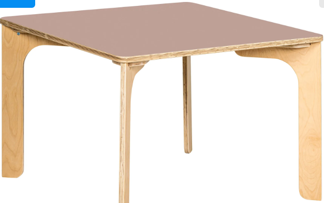 Tisch quadratisch 80x80cm H=46cm Antikrosa educo