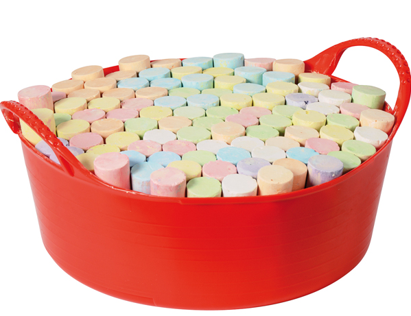 Strassenkreide 100er Set in Wanne