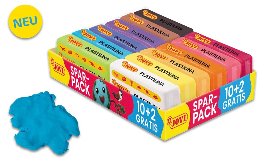 A3&: AV Pack 10+2 x Knete PLASTILINA je 50 g • 12  Jovi