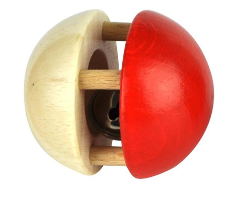 Kugel-Glöckchen "Beady" (rot/natur) Voggenreiter