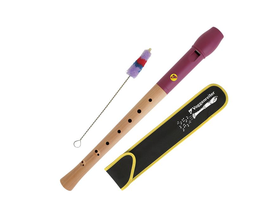 Voggys Holz-Kunststoff-Blockflöte (roter Flö Voggenreiter