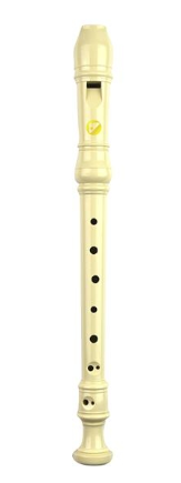 Voggys Kunststoff-Blockflöte (weiß), barocke Griff Voggenreiter