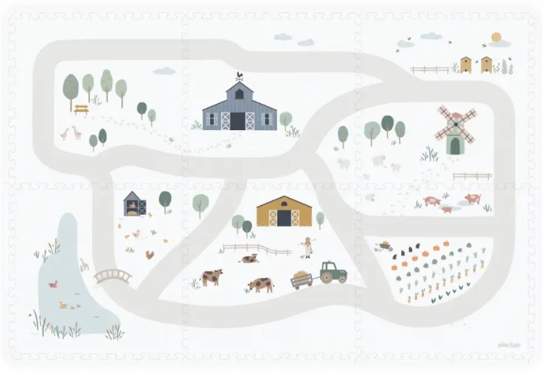 Spielteppich EEVA Farm (120 x 180 cm - 6 tiles) Play&Go