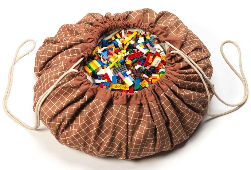 Spieltuch Original- organic grid brown Play&Go