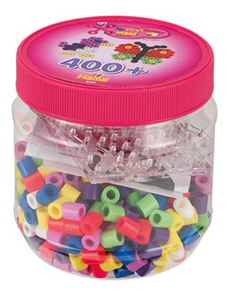 Hama Maxi Dose rosa mit Perlen und Stiftplatten (1