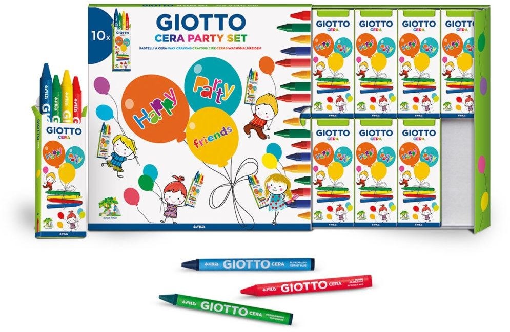GIOTTO Party Set, 10x Giotto Cera Wachsmalkreide 4 GIOTTO