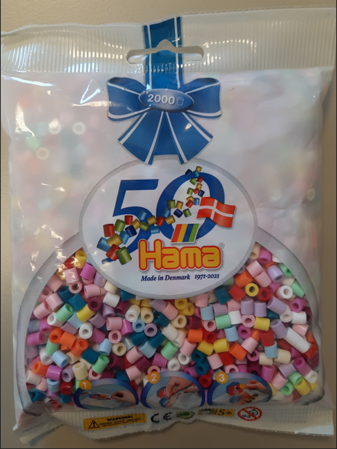 HAMA BÜGELPERLEN 2.000 STÜCK Pastell Hama