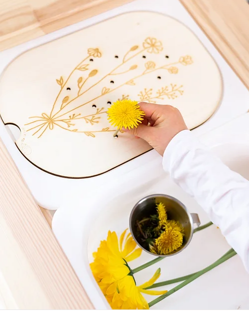 Blumenplatte groß Igelkind