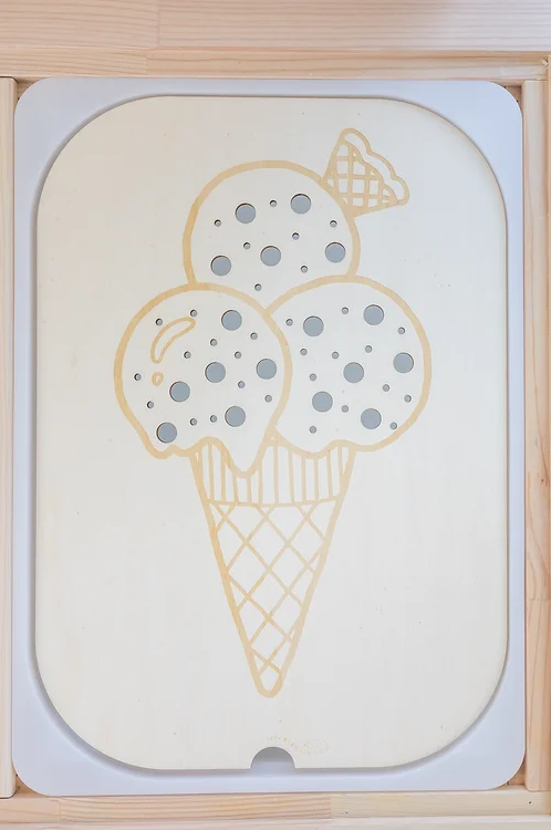 Eiskugelplatte groß Igelkind