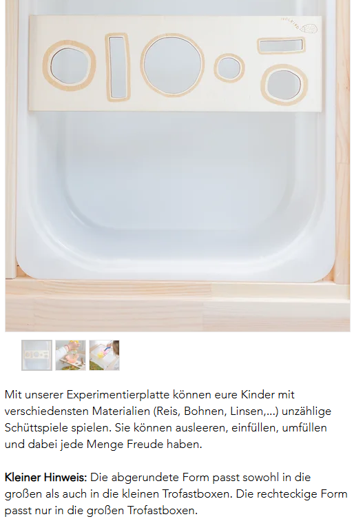 Experimentierplatte eckig Igelkind