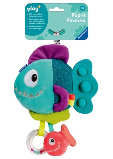 Play+ Pop-it Piranha blau Ravensburger