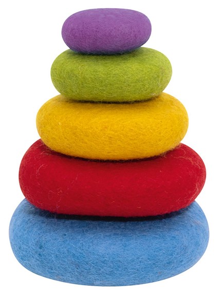 Filz Regenbogen Steine