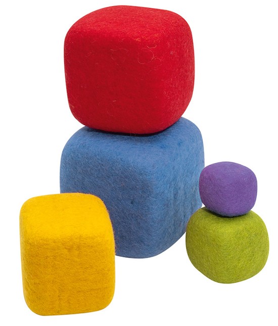 Filz Regenbogen Stapelwürfel