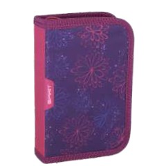 SALES: Schüleretui 28 tlg violett Blume Spirit