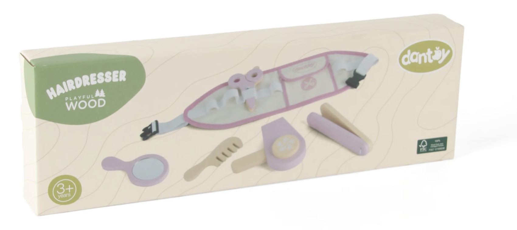 HSALES: FRISEURSET HOLZ GESCHENKBOX 6 TEILE Dantoy