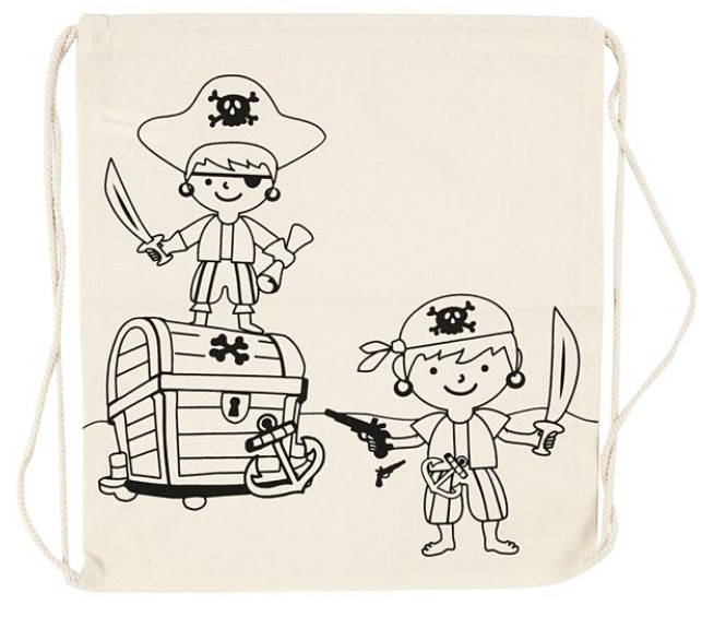 Kordelzug-Beutel, Piraten, Größe 37x41 cm, 110 g,  creativ Company