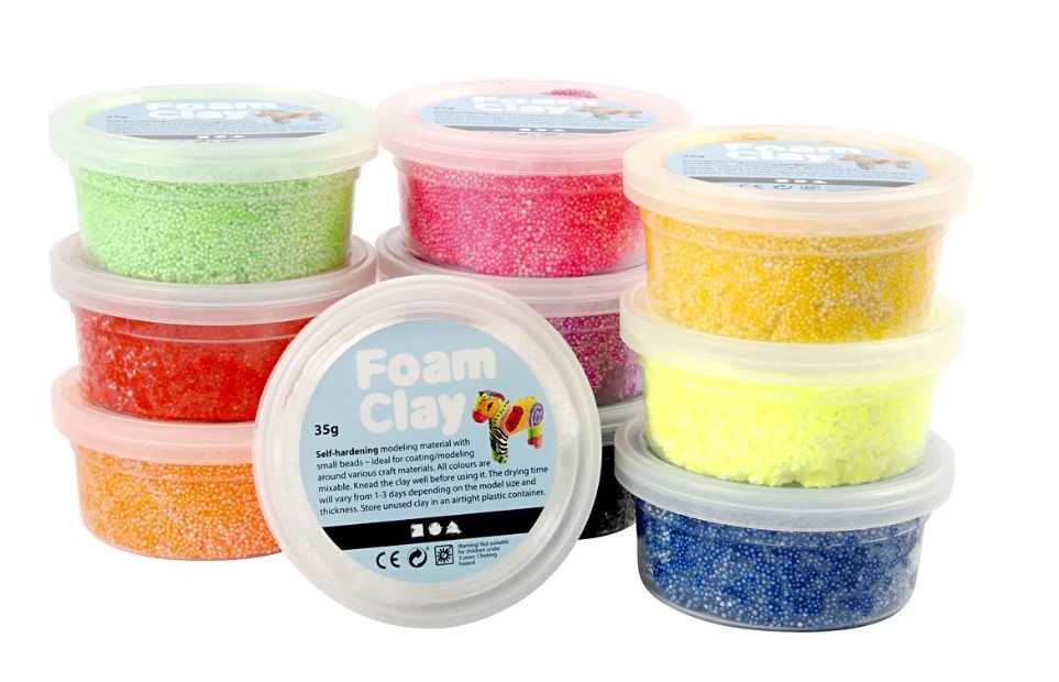 Foam Clay® , Sortierte Farben, 10x35g/ 1 Pck