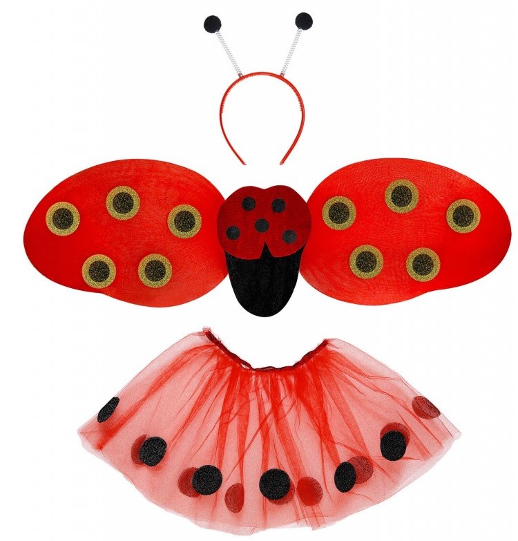 "MARIENKÄFER" Dress-up Set (Tutu, Flügel, Antennen