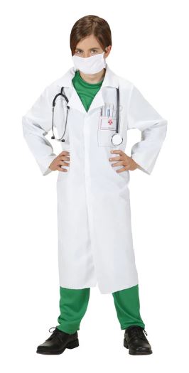 "DOKTOR" (Arztkittel, Mundschutz) (128 cm / 5-7 Ye
