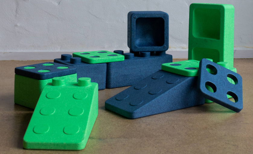 12-teiliges bygge Starterset "TOTONE"blau/grün Bygge