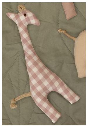Grabber Giraffe beige plaid Beleduc