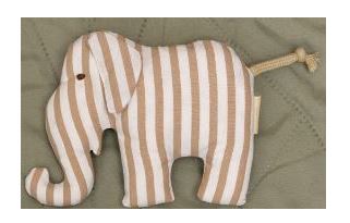 Grabber Elephant beige striped Beleduc