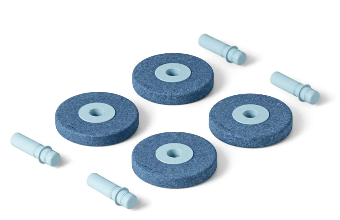 MODU 4x Schaumstoffräder - Deep Blue / Sky Blue Modu