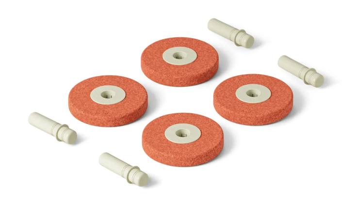 MODU 4x Schaumstoffräder - Burnt Orange / Dusty Gr Modu