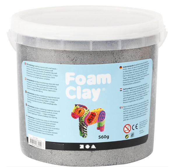 Foam Clay® , Metallic, Silber, 560g/ 1 Eimer creativ Company