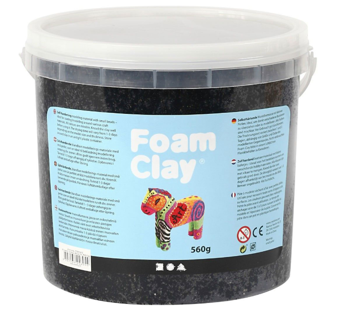 Foam Clay® , Schwarz, 560g/ 1 Eimer creativ Company