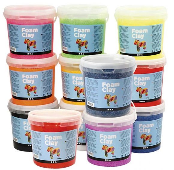 Foam Clay 12 Sort., 560 G, Inhalt Kann Variieren,  creativ Company