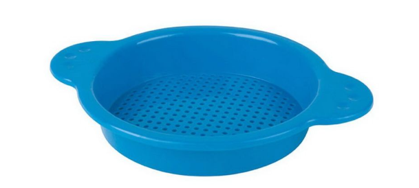 Kleines Sieb, blau