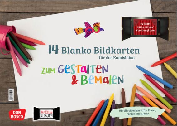 14 Blanko Bildkarten zum Gestalten & Bemalen für d Don Bosco
