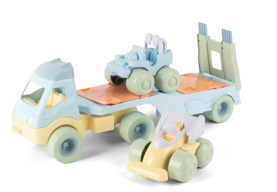 SALES: Pastell LKw- Kipper mit 2 Autos