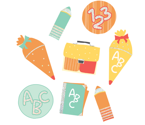 A3&: Streudekoration Einschulung, 3,5 cm - 8 cm, 6