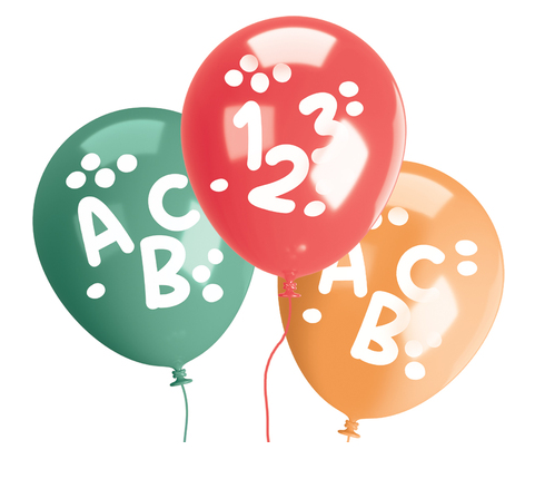 A3&: Luftballons Einschulung, Ø 25 cm, 16 Stück Lu