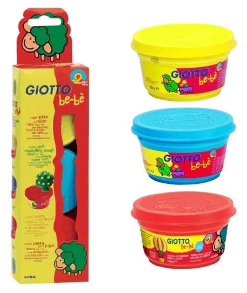 Be-bè Knete 3x 100g - rot/blau/gelb