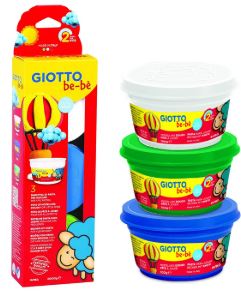 Be-bè Knete 3x 100g - weiß / blau / grün