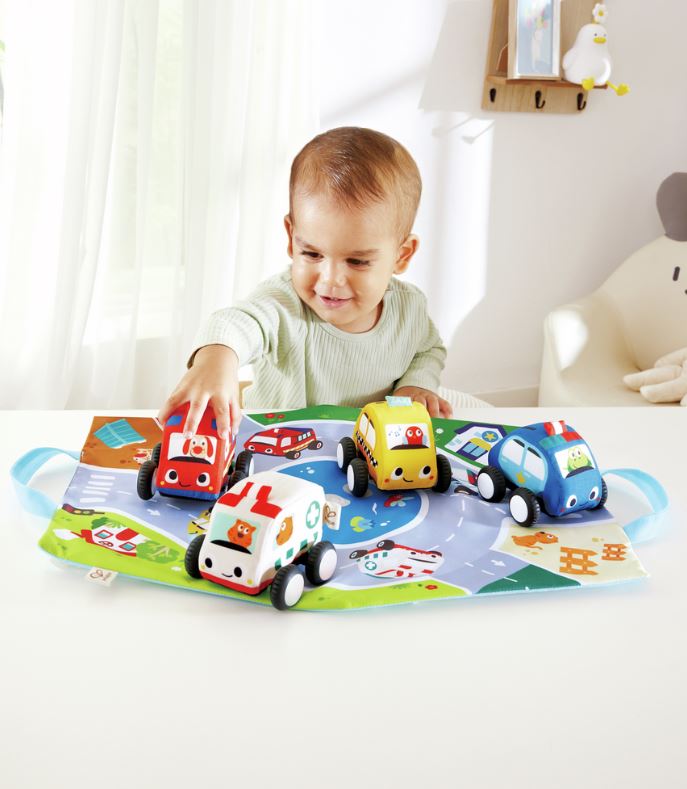 Plüschauto-Set mit Rückziehmotor